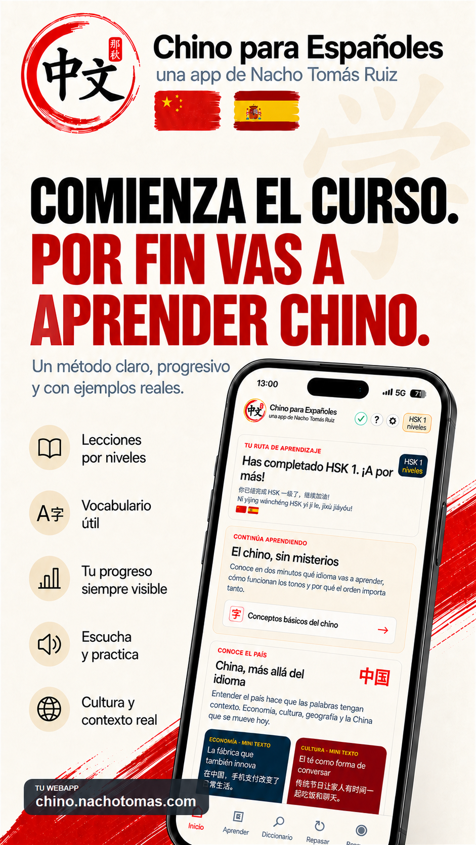 Vista previa de la app Chino para Españoles
